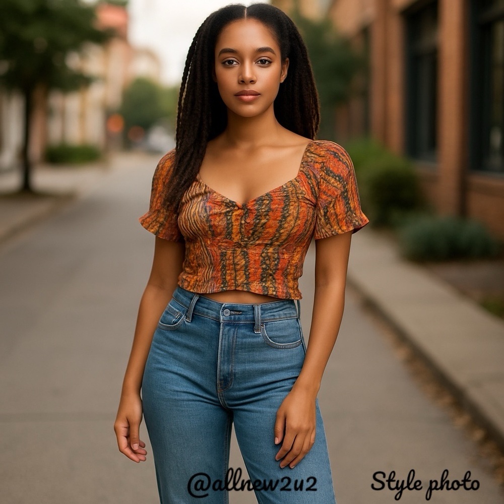 Urban Outfitters Aztec Crop Top Y2K Festival Hippie Size Small